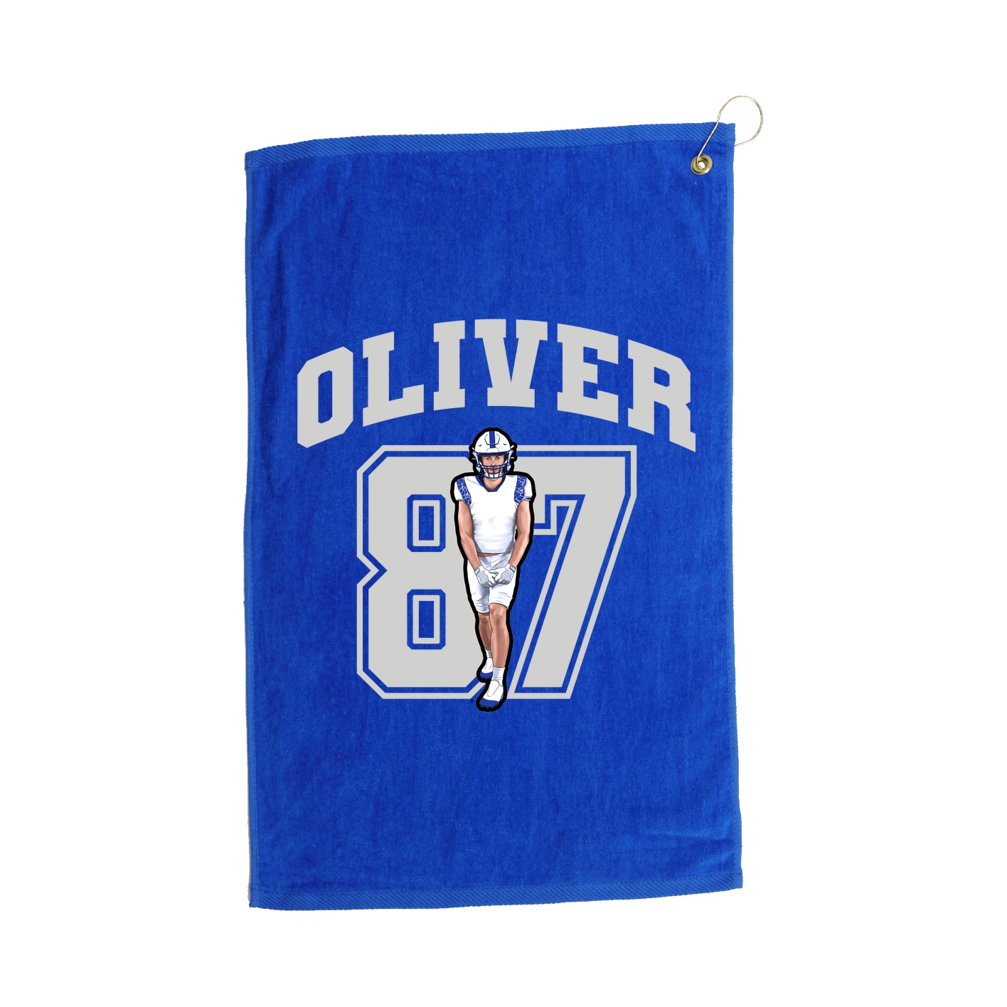 Golf Towel — Number in Royal