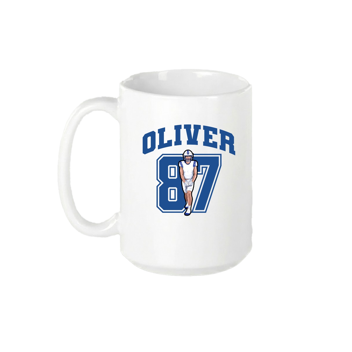 15oz Coffee Mug — Number in White