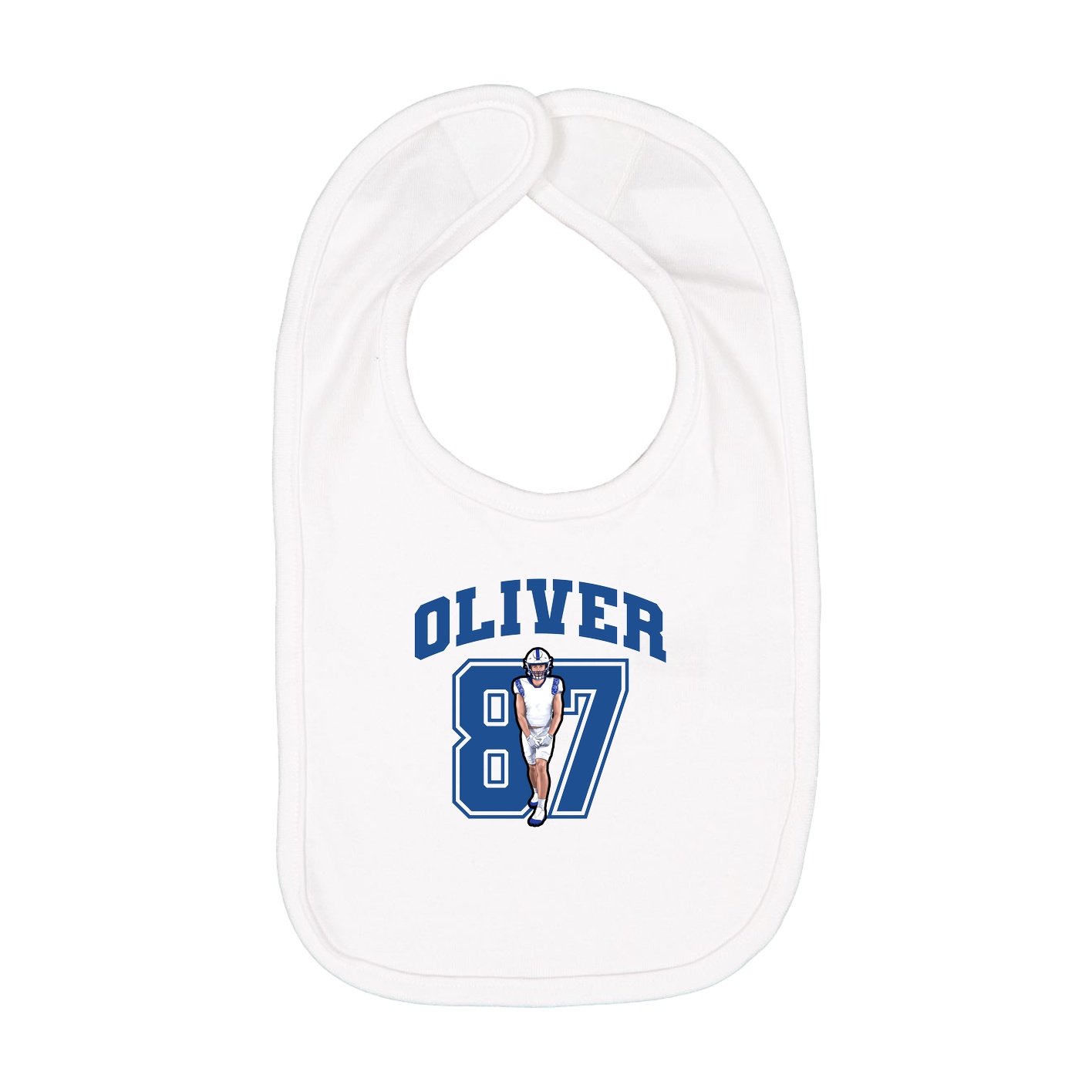 Infant Bib — Number in White
