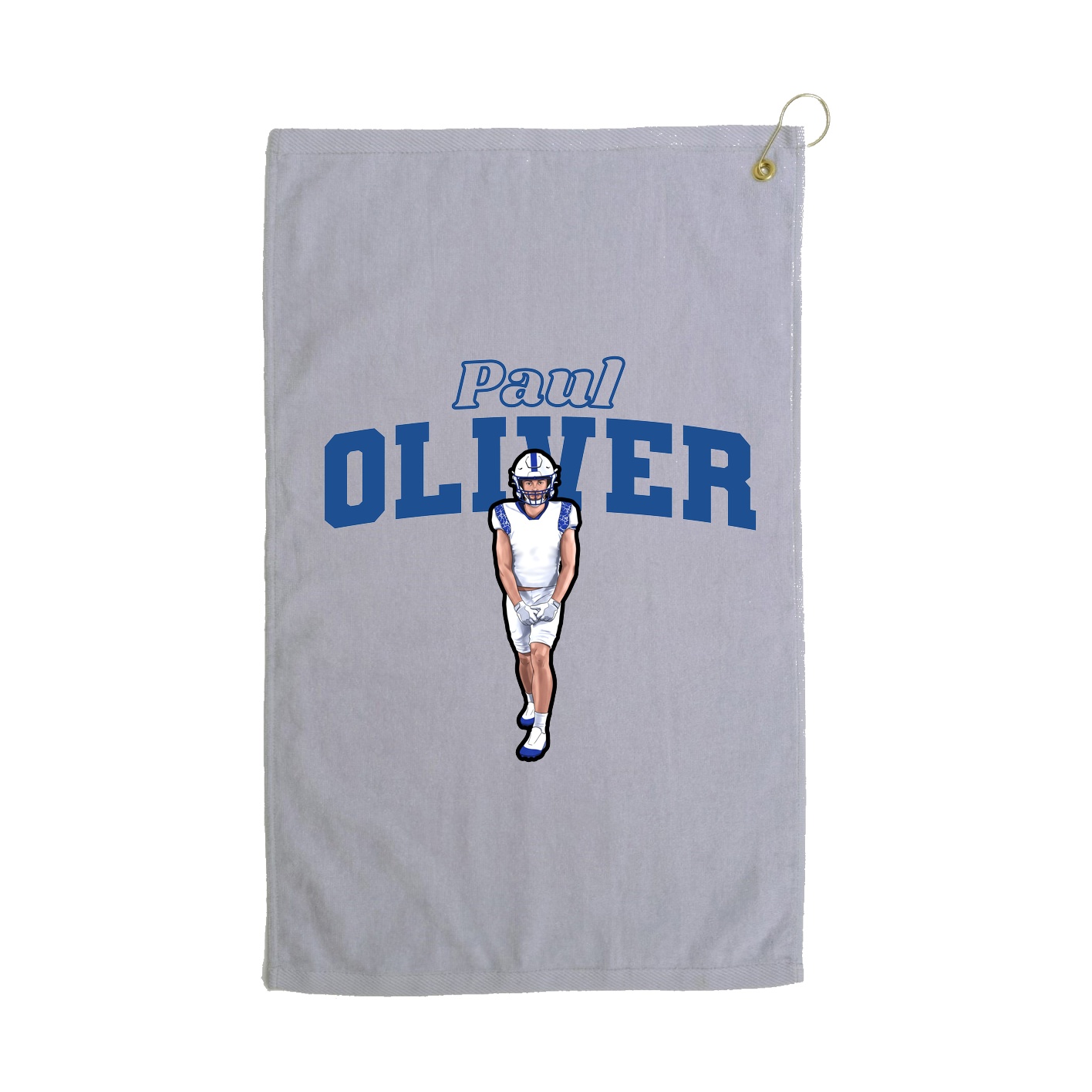 Golf Towel — Name Arch in Grey