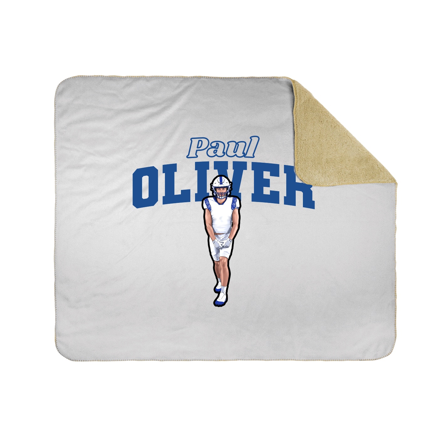 Throw Blanket — Name Arch in White