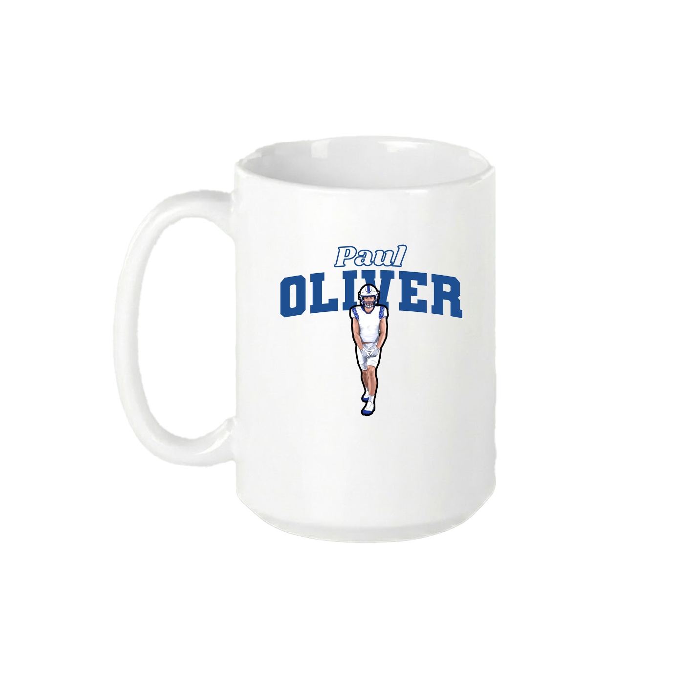 15oz Coffee Mug — Name Arch in White