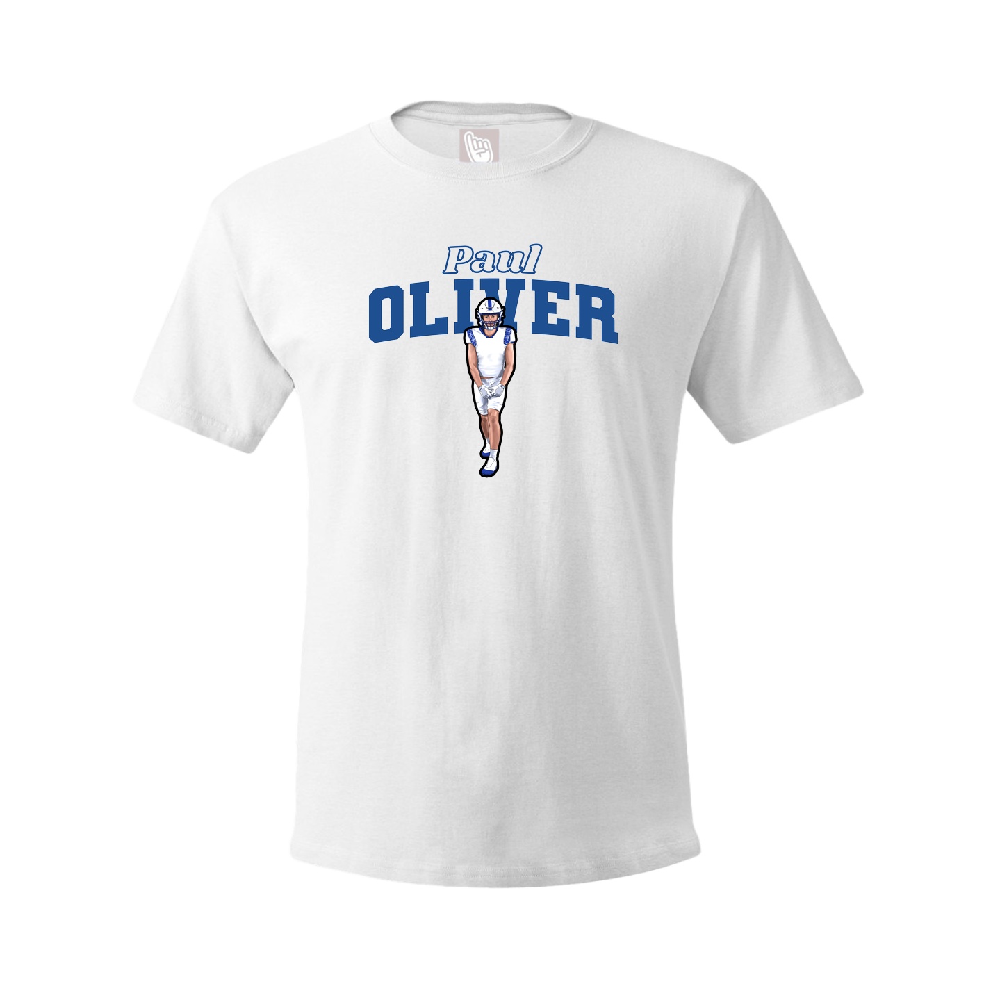 Youth Tee — Name Arch in White