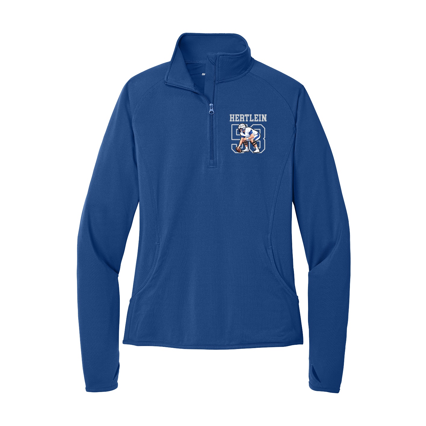Women's Q-Zip Pullover — Shirsey in Royal