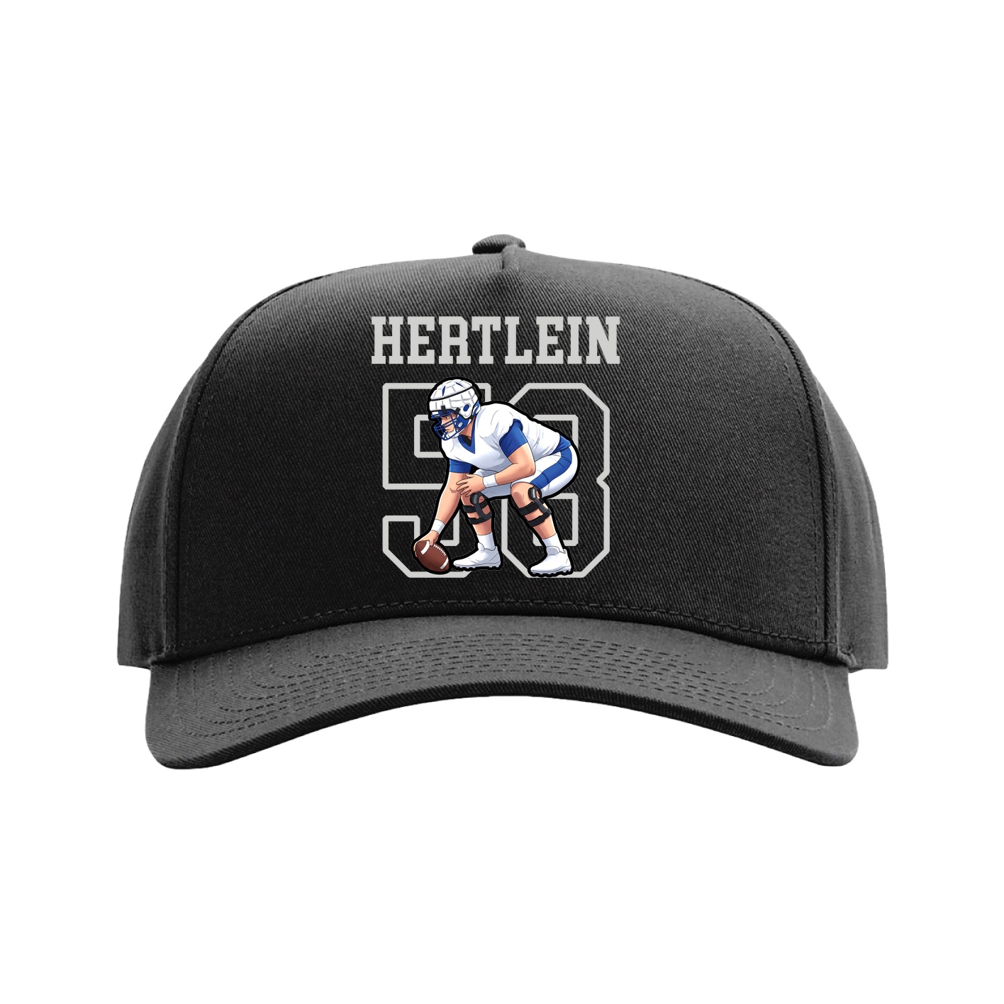 Full Fabric Five-Panel Champ Cap — Shirsey in Black