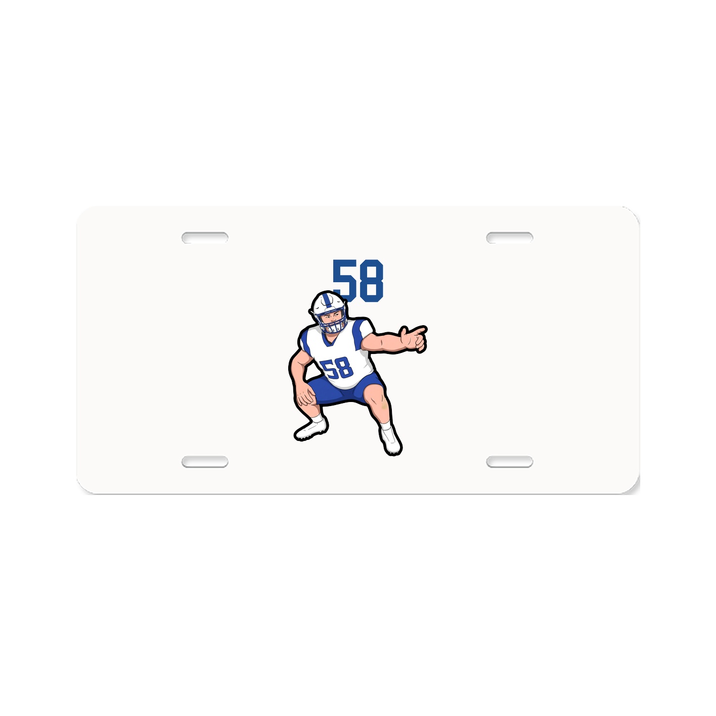License Plate — Number Top in Classic