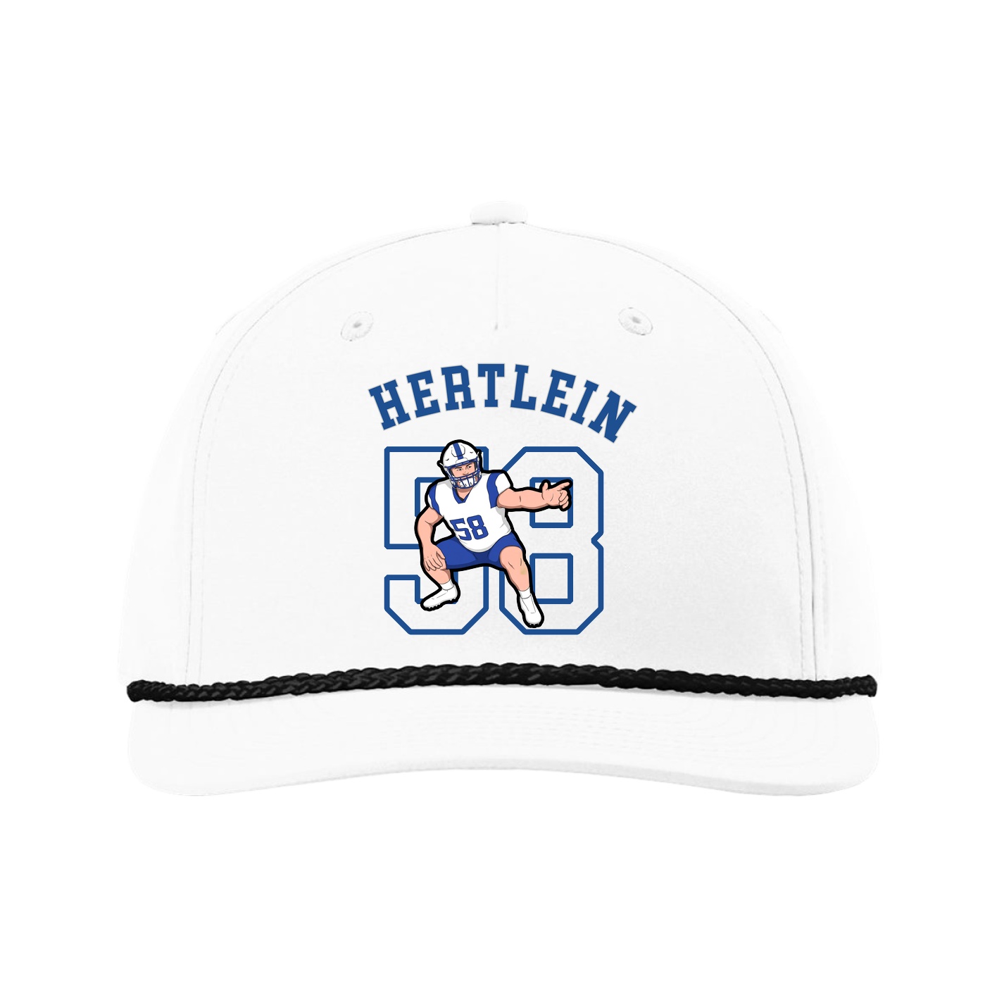 Five-Panel Classic Rope Cap — Shirsey Arch in White