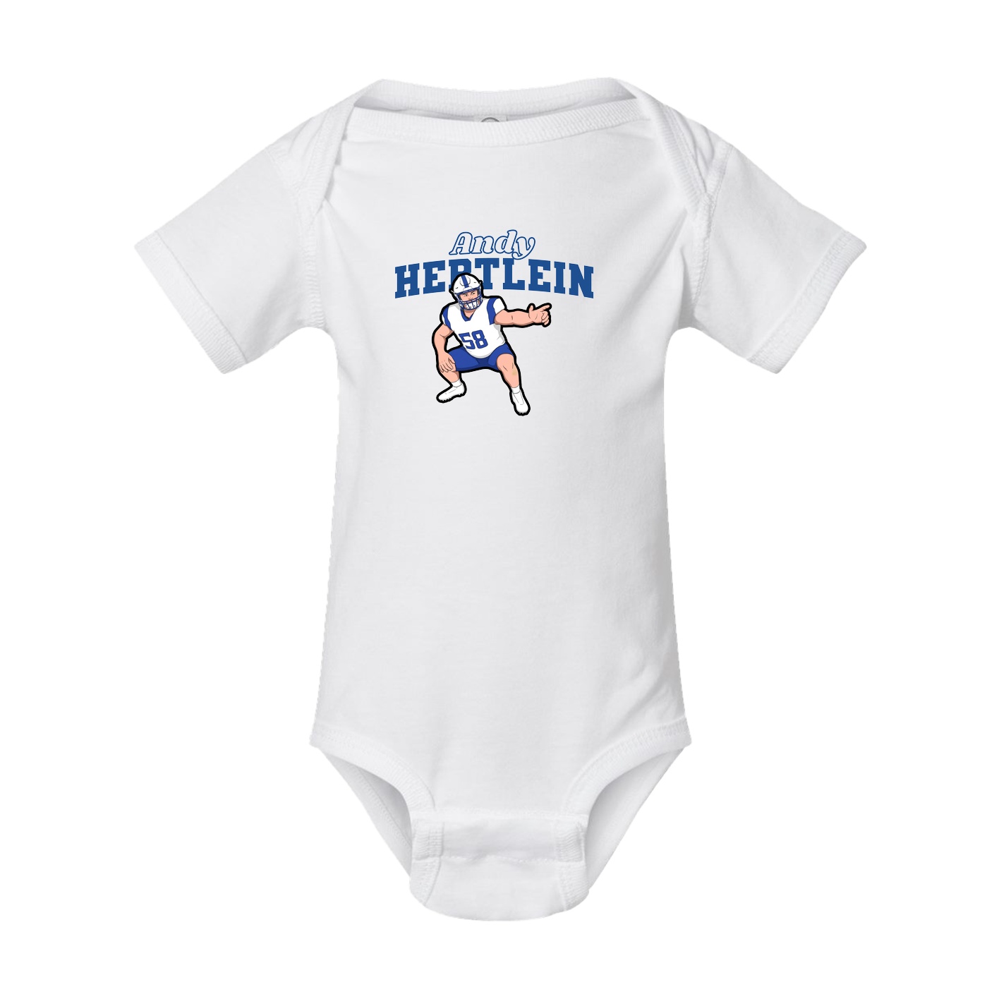 Baby Onesie — Name Arch in White