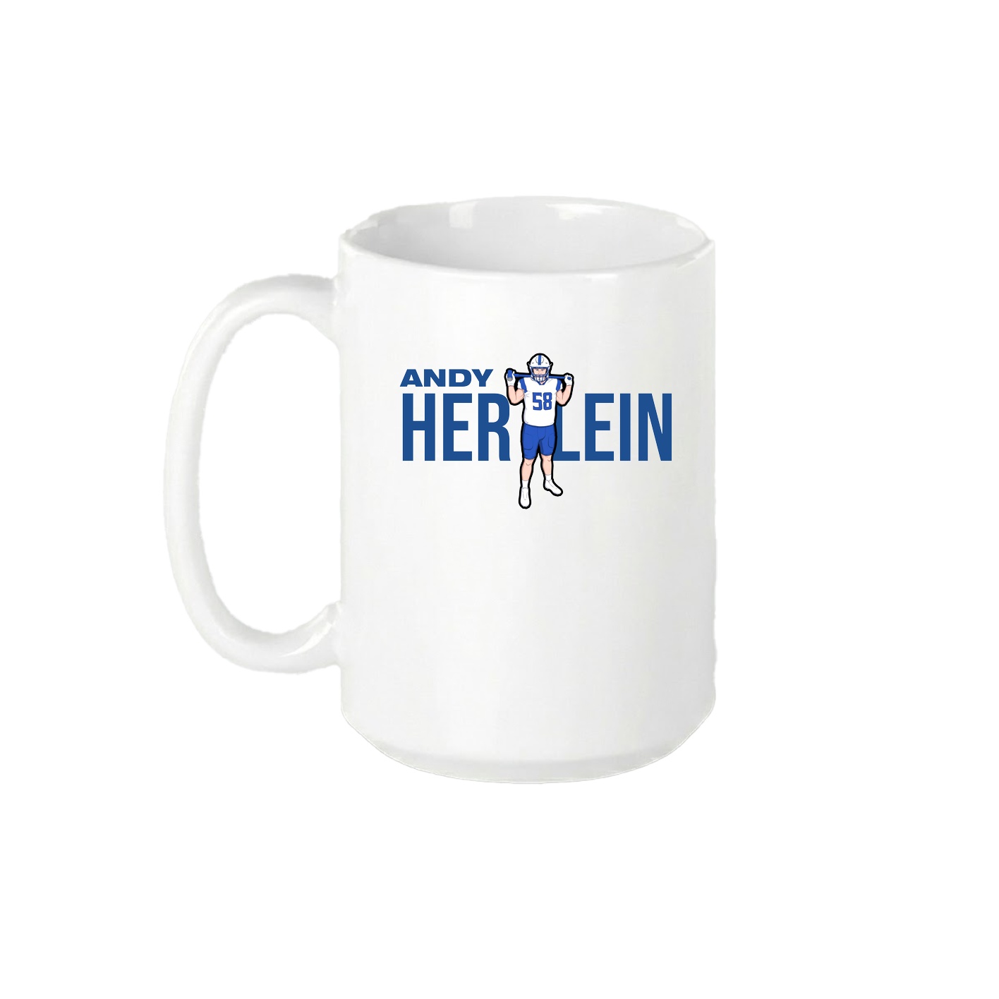 15oz Coffee Mug — Player Name in White