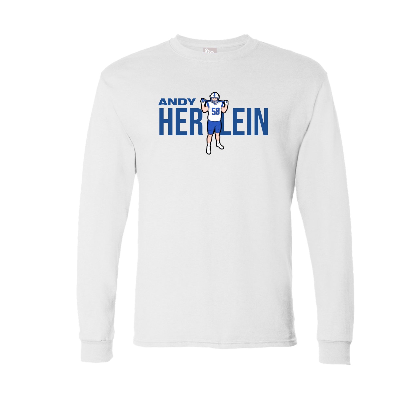 Long Sleeve Tee — Player Name in White
