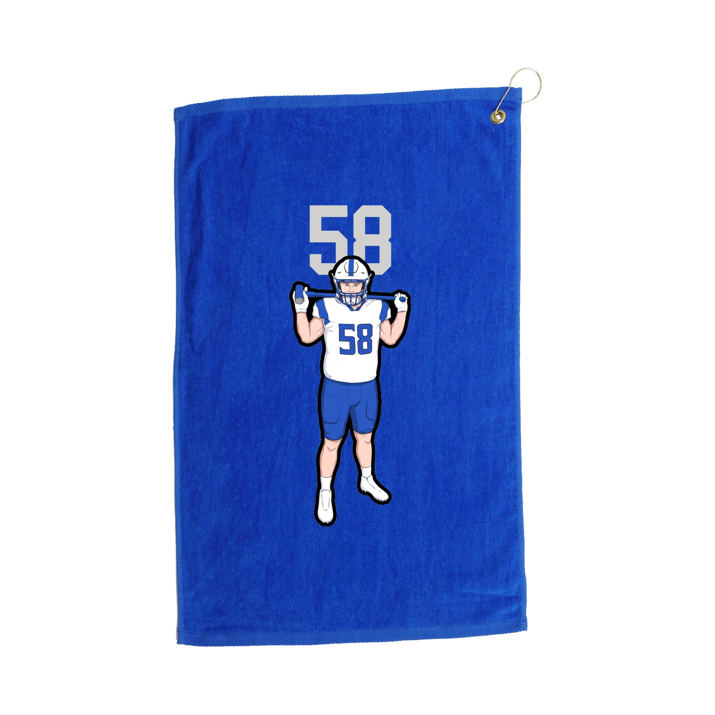 Golf Towel — Number Top in Royal