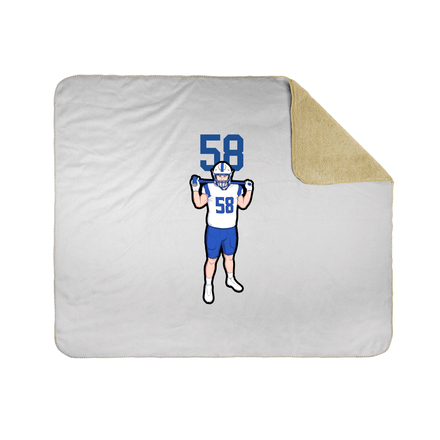 Throw Blanket — Number Top in White