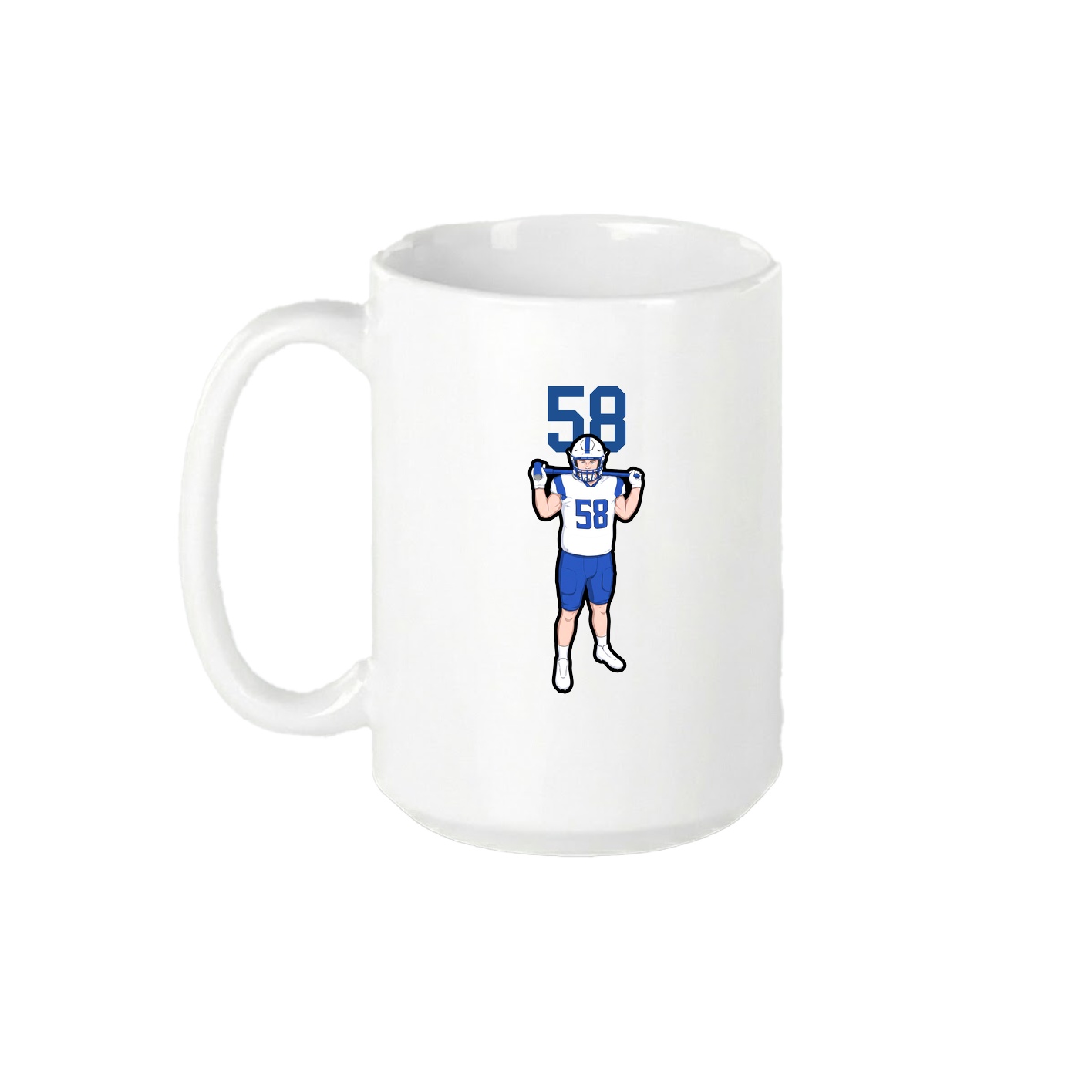 15oz Coffee Mug — Number Top in White