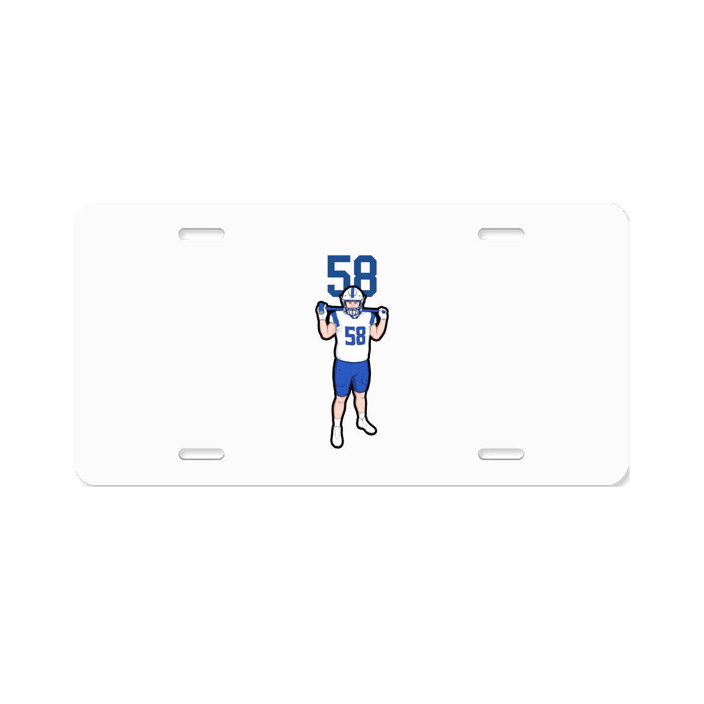 License Plate — Number Top in Classic