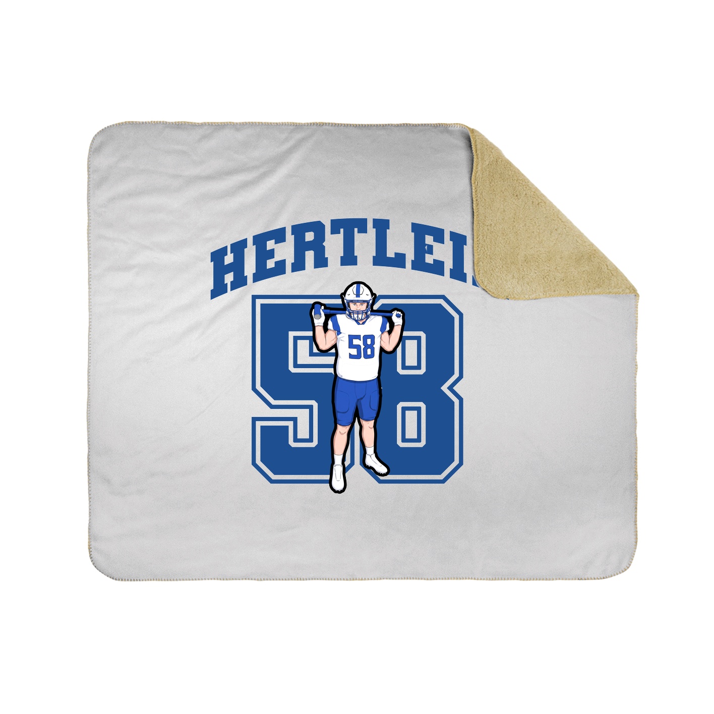 Throw Blanket — Number in White