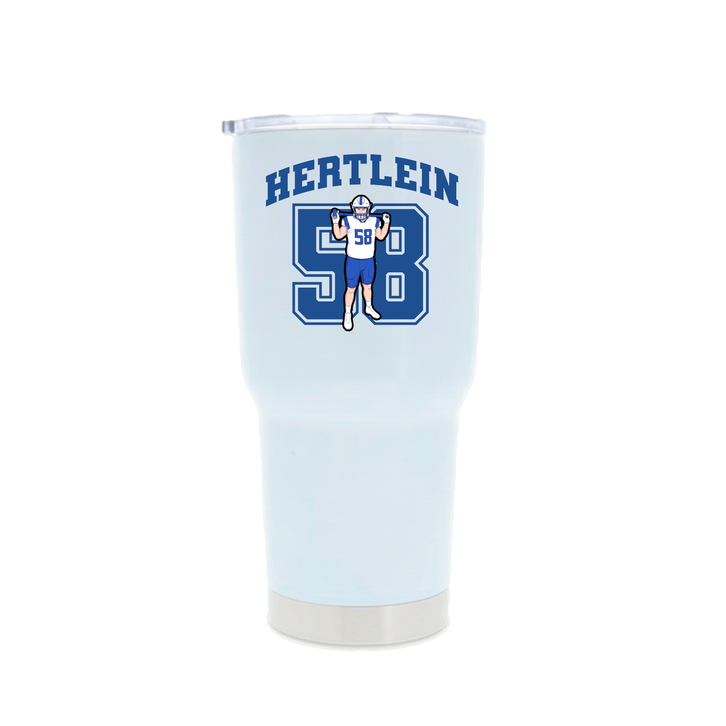 30oz Stainless Steel Tumbler — Number in White