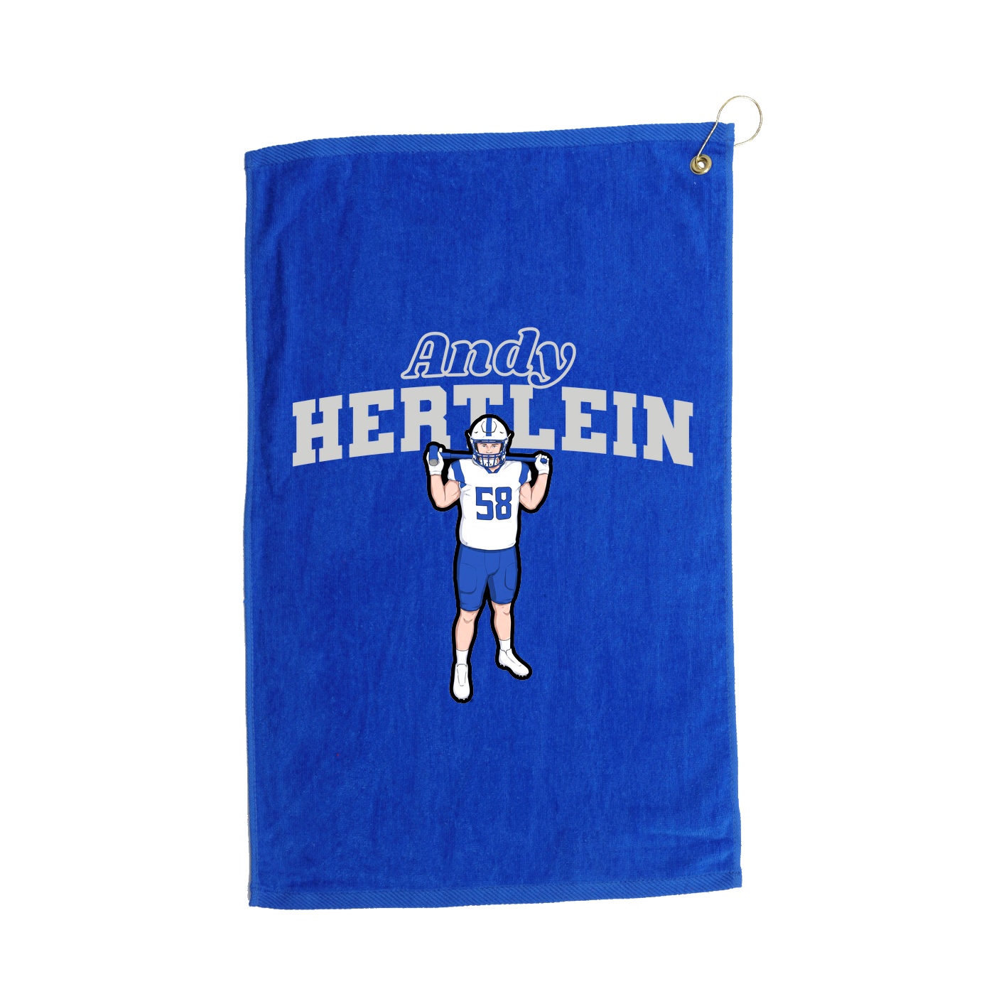 Golf Towel — Name Arch in Royal