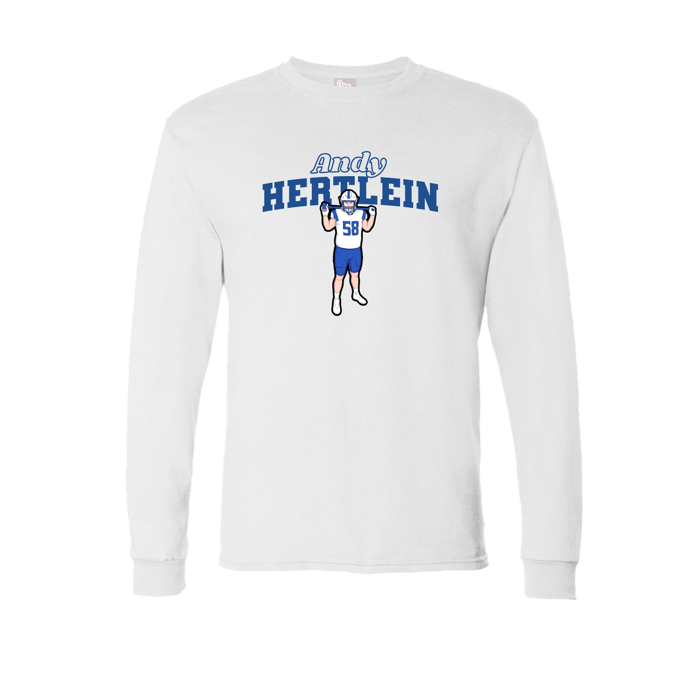 Long Sleeve Tee — Name Arch in White