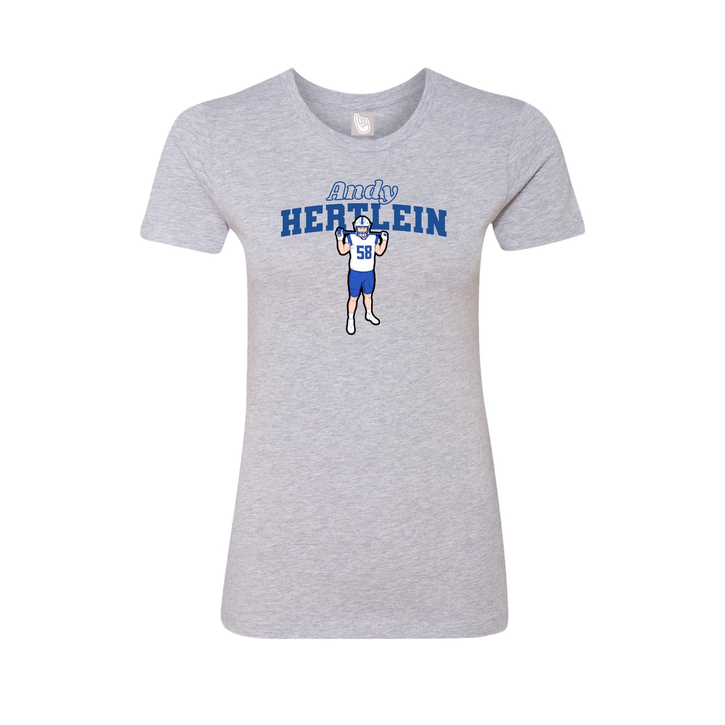 Womens Tee — Name Arch in Grey