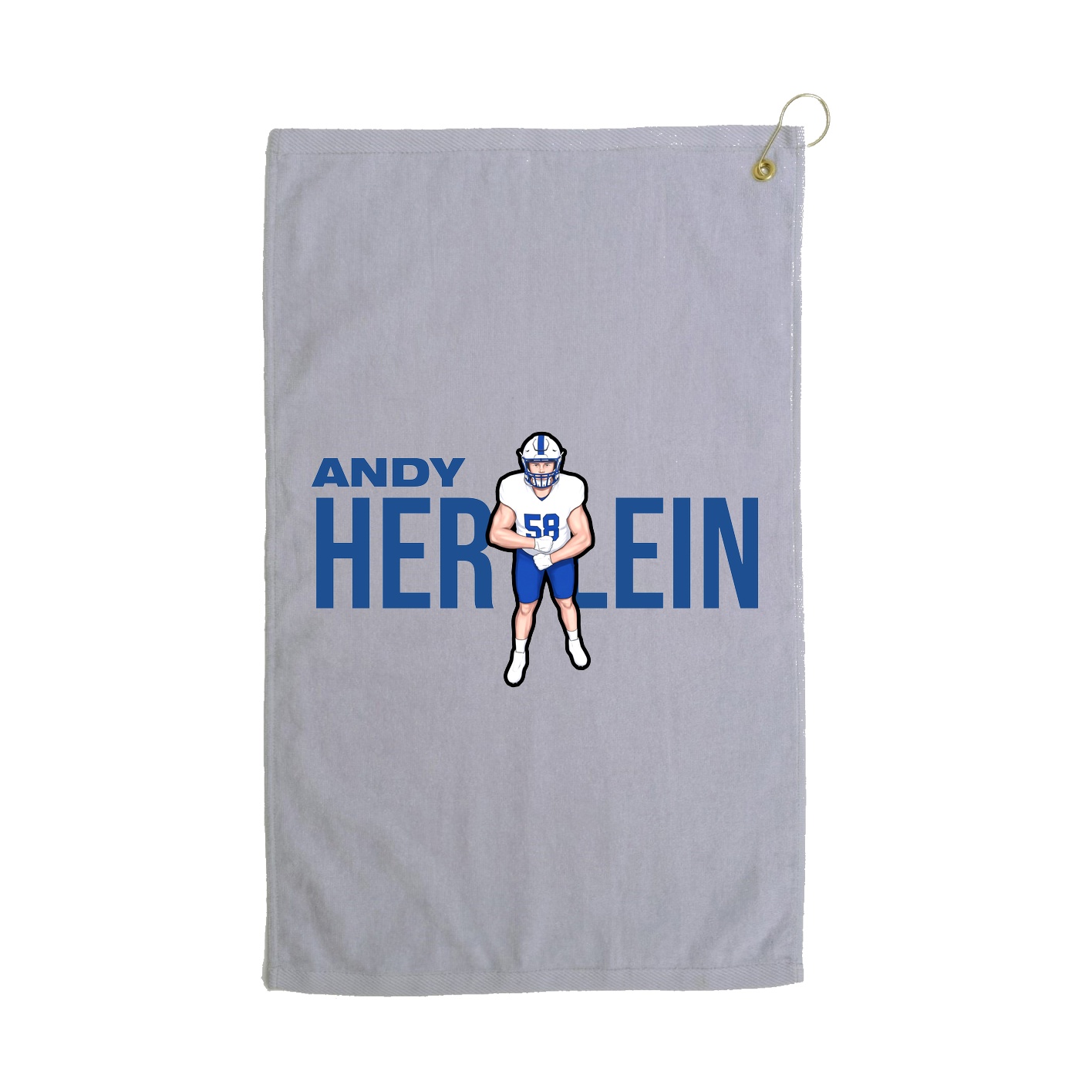 Golf Towel — Player Name in Grey