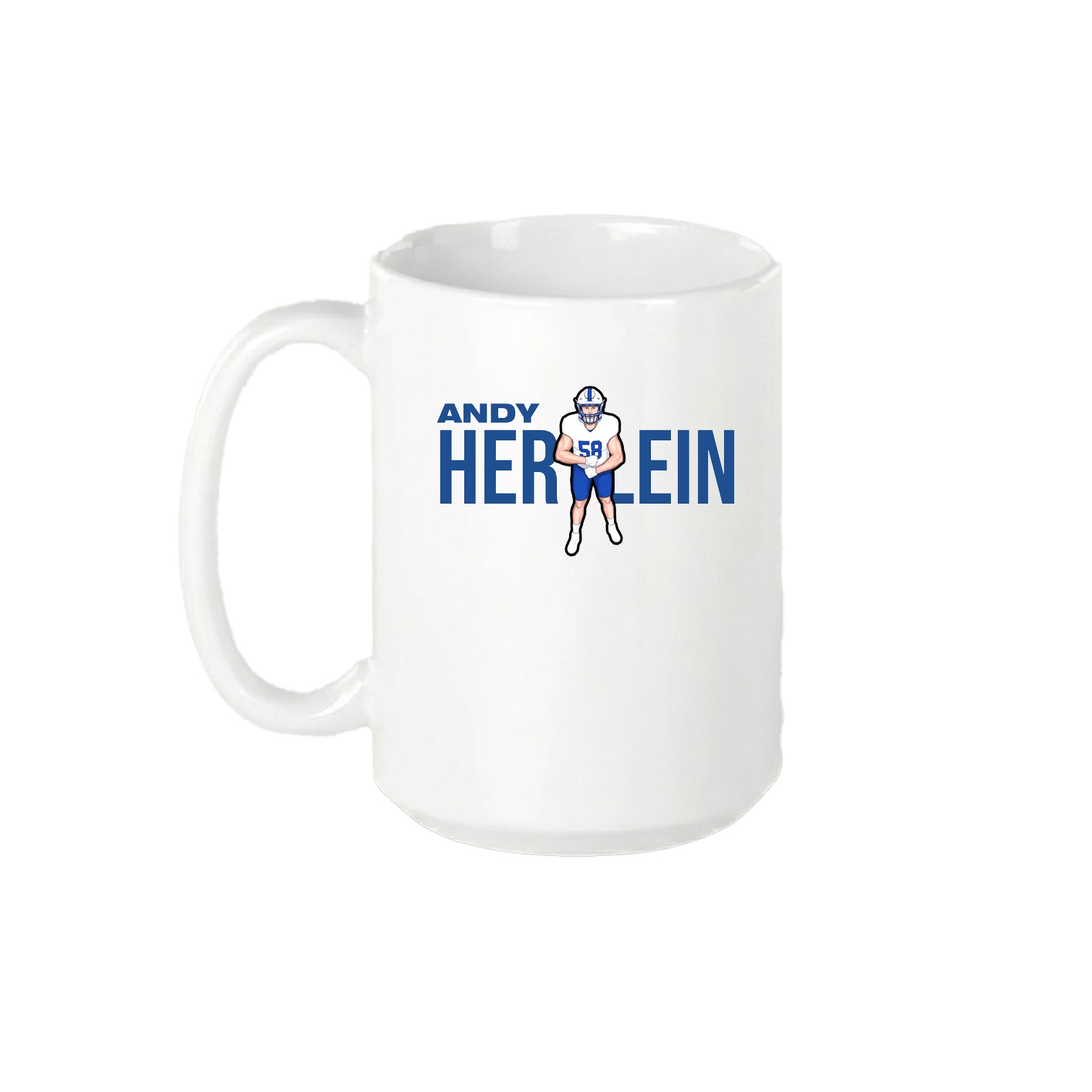 15oz Coffee Mug — Player Name in White