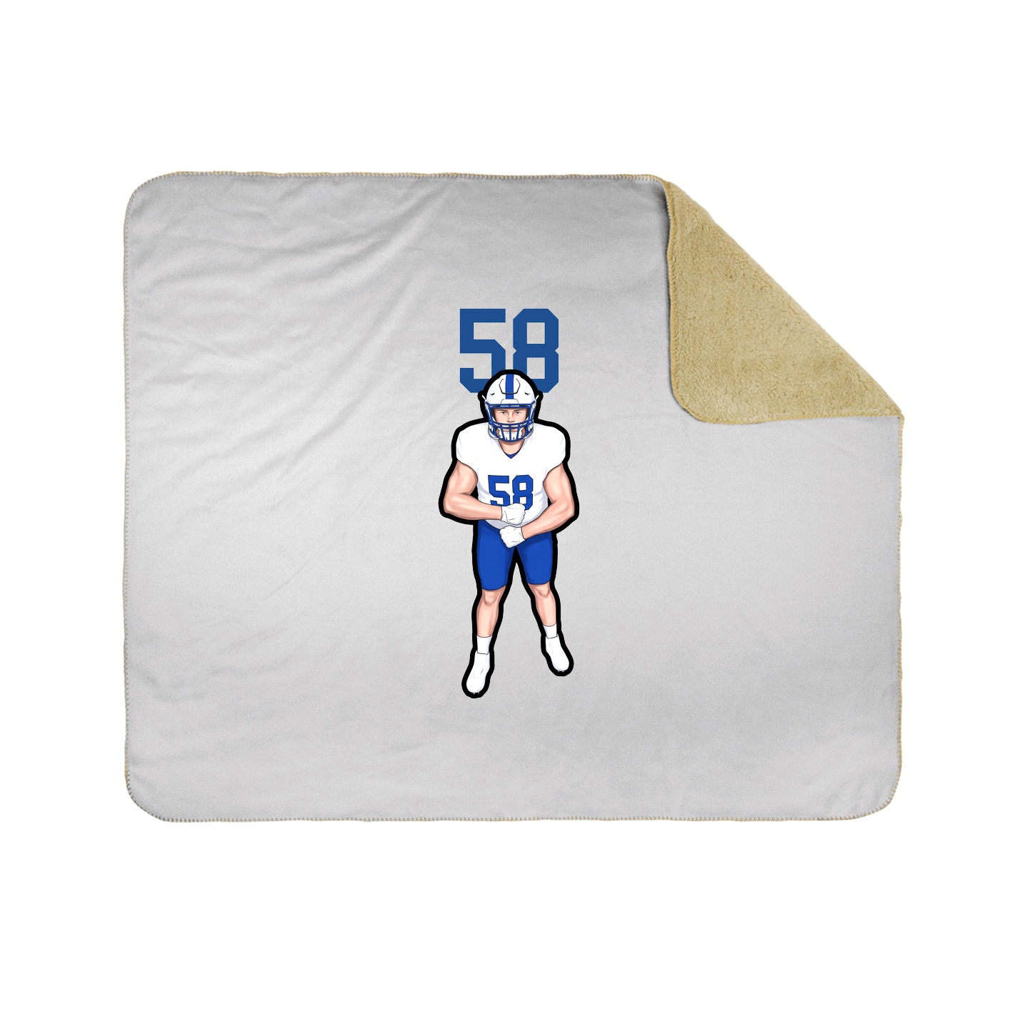 Throw Blanket — Number Top in White