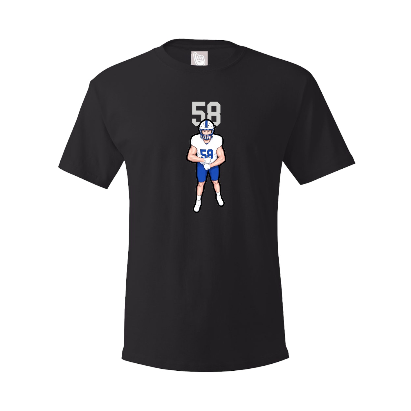 Youth Tee — Number Top in Black