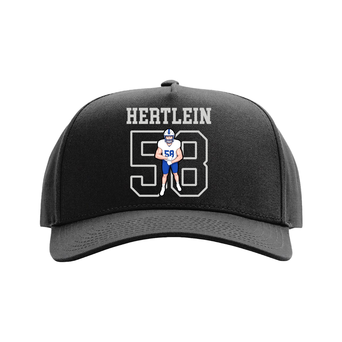 Full Fabric Five-Panel Champ Cap — Shirsey in Black