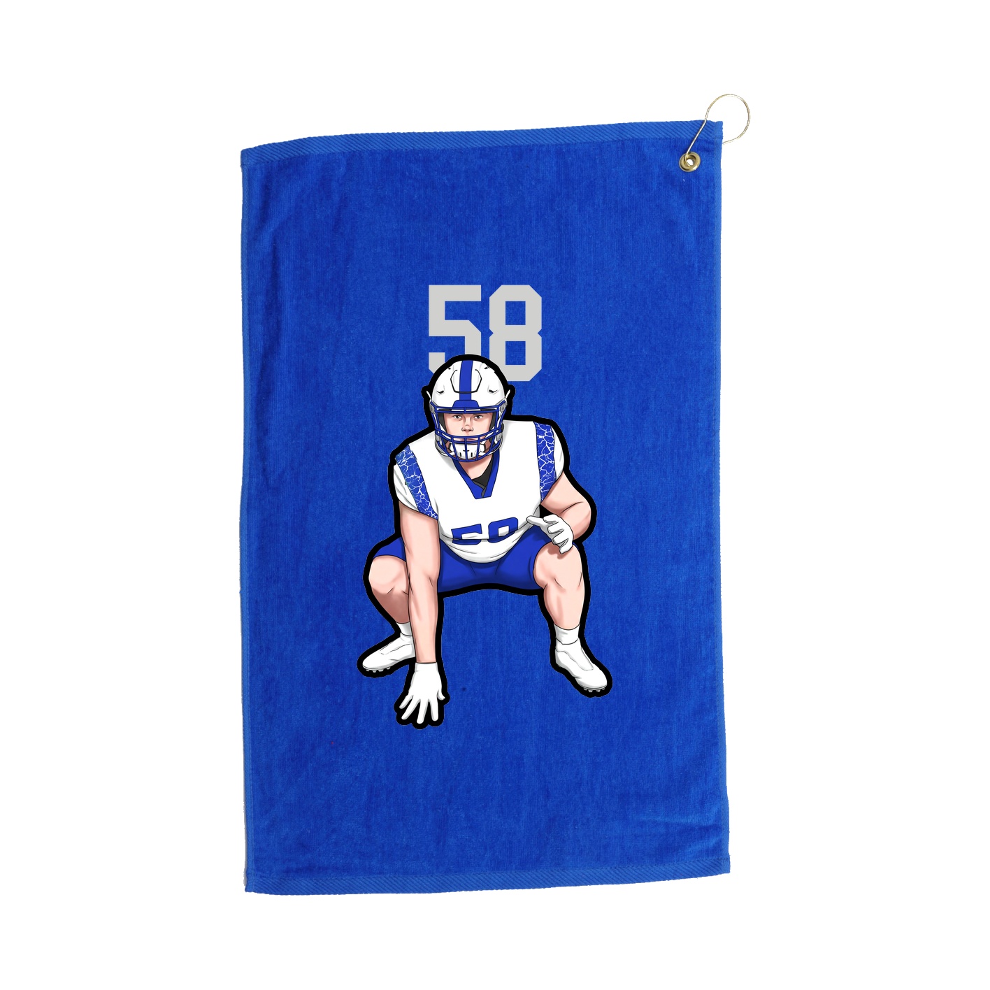 Golf Towel — Number Top in Royal