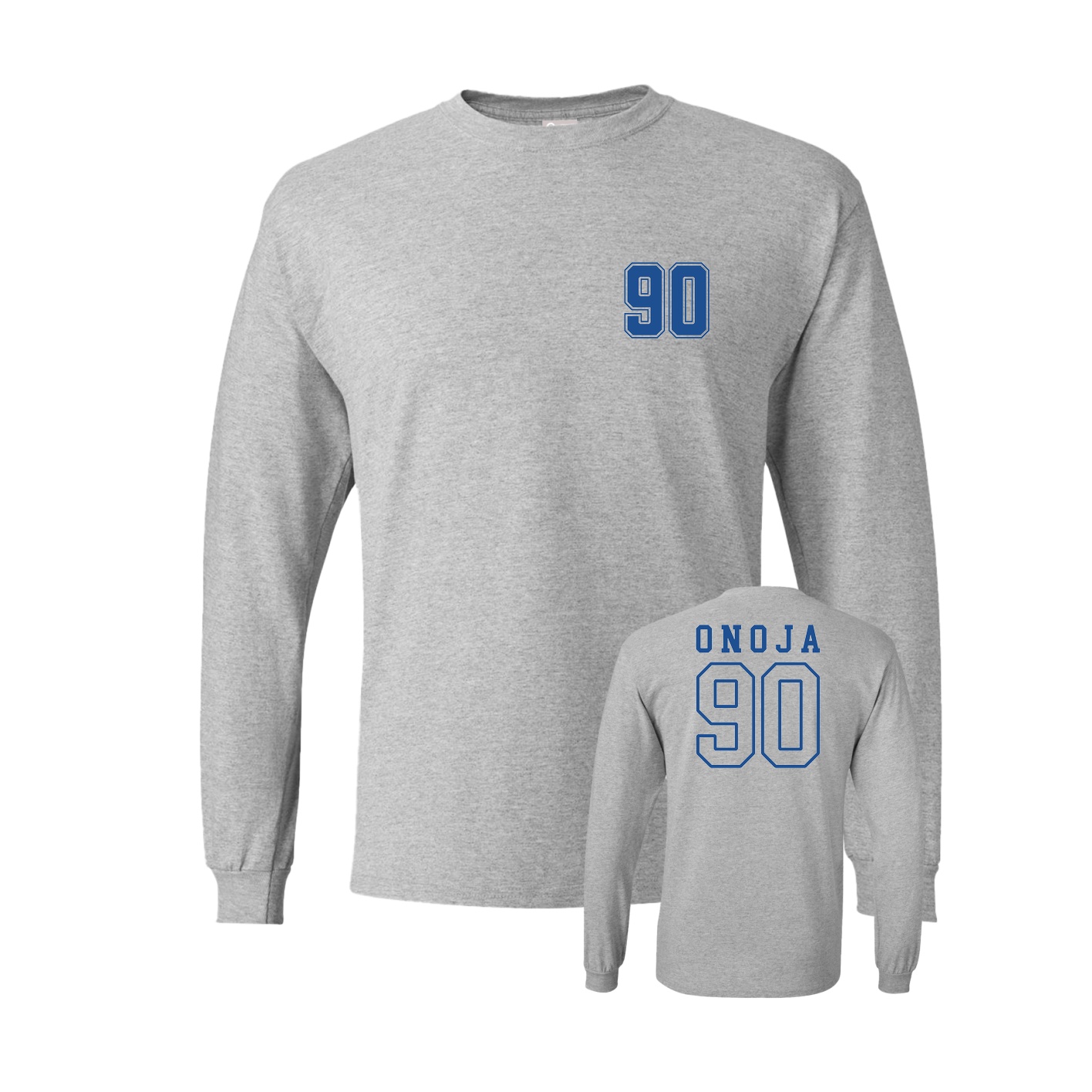 Long Sleeve Tee — Chest Back in Grey