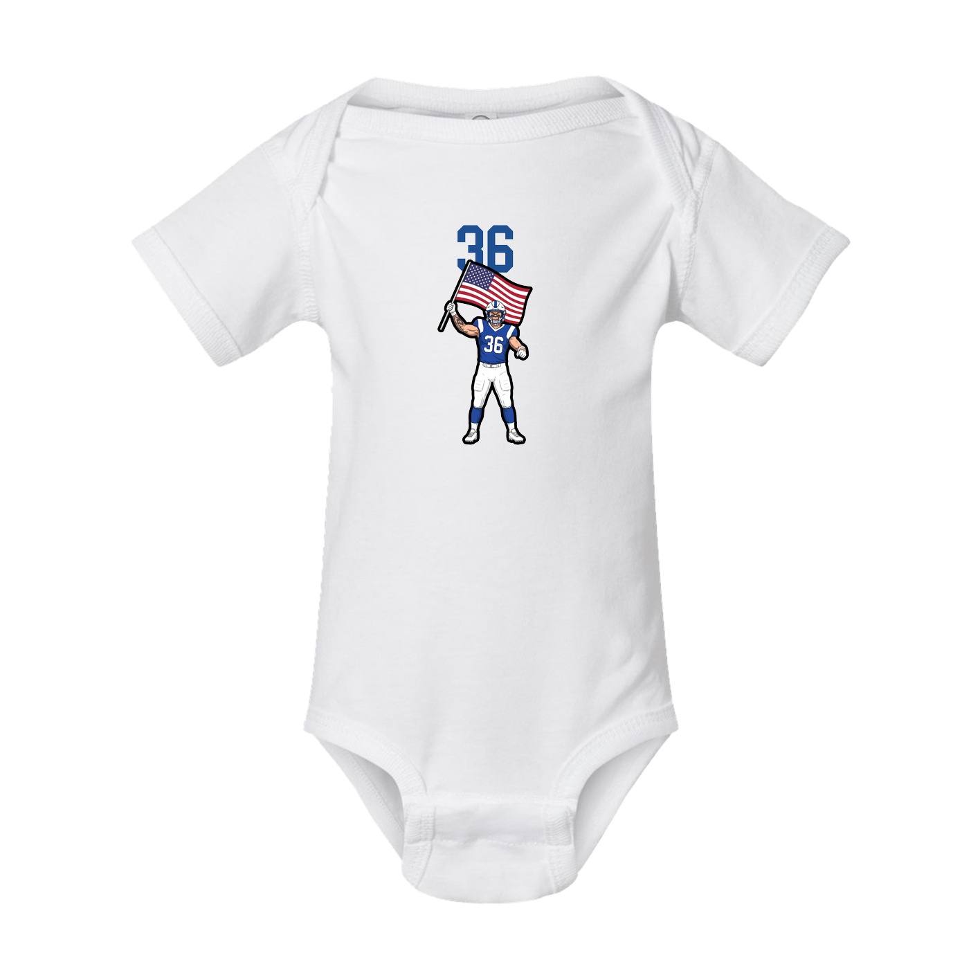 Baby Onesie — Number Top in White