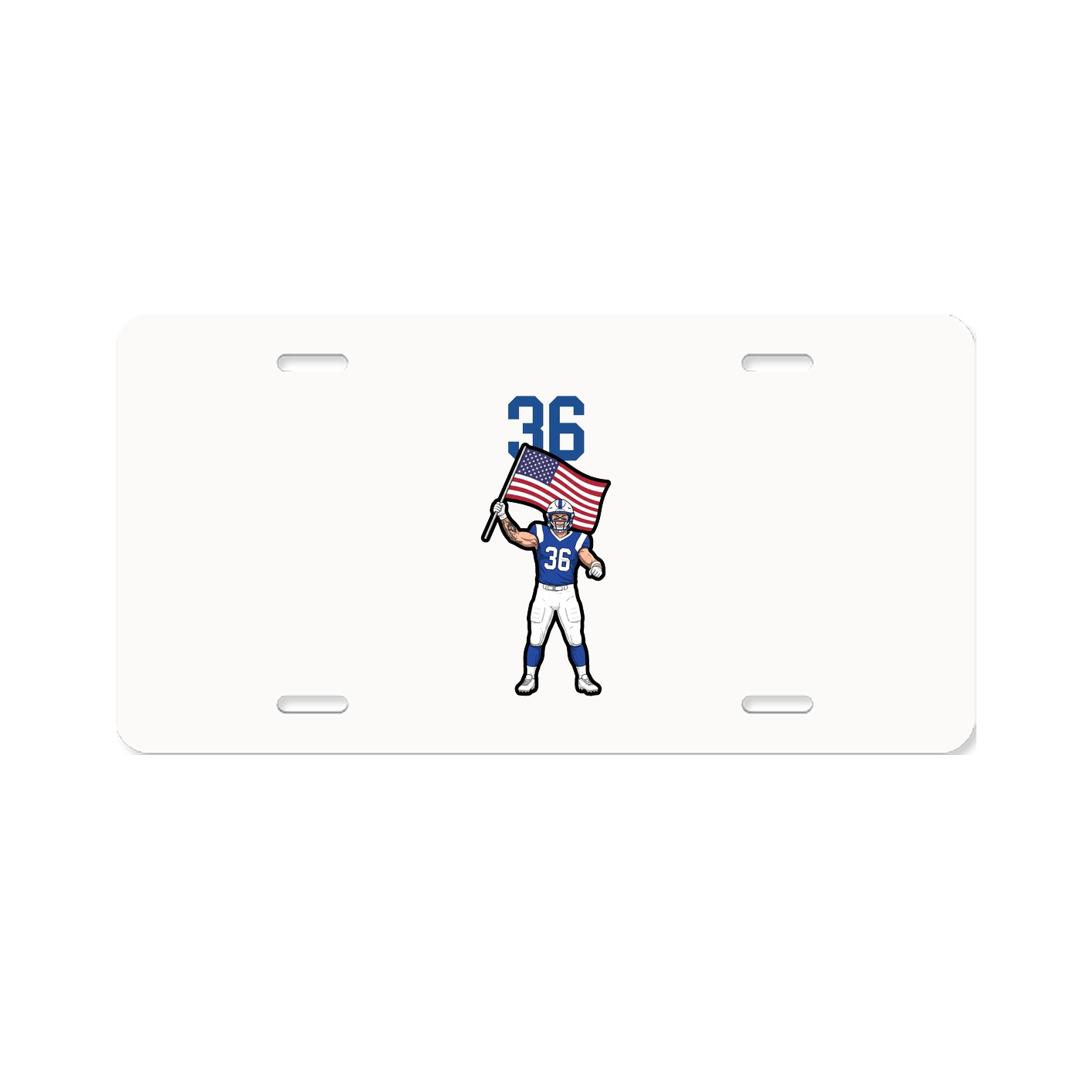 License Plate — Number Top in Classic