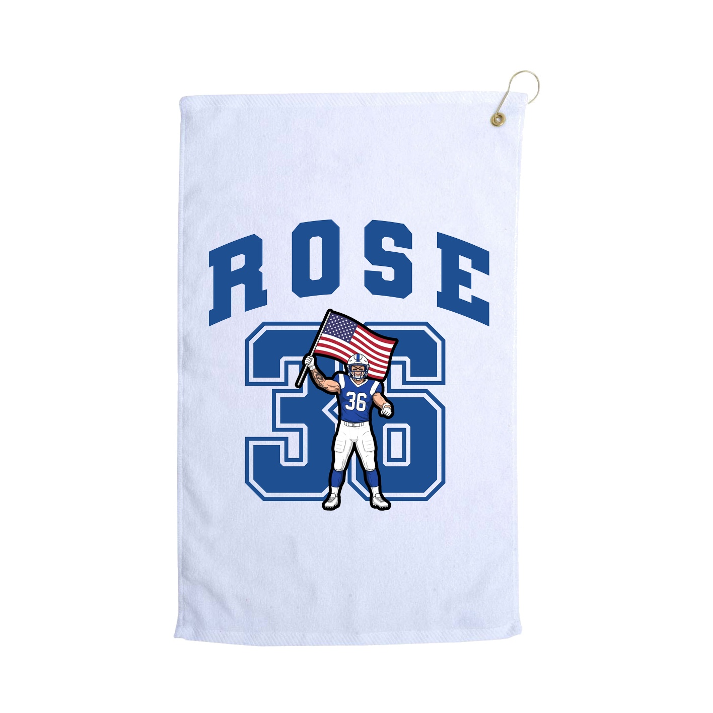 Golf Towel — Number in White