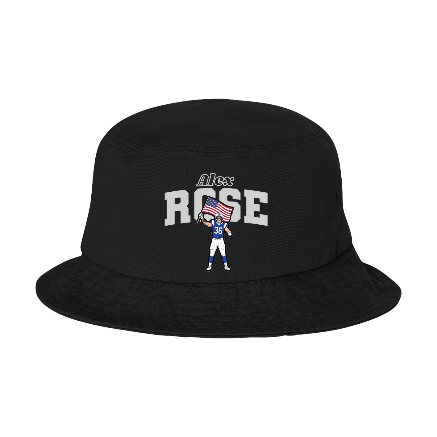 Bucket Cap — Name Arch in Black