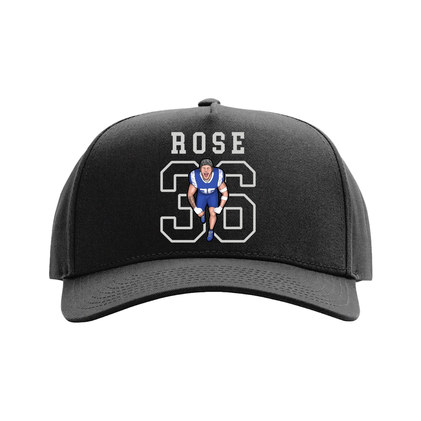 Full Fabric Five-Panel Champ Cap — Shirsey in Black
