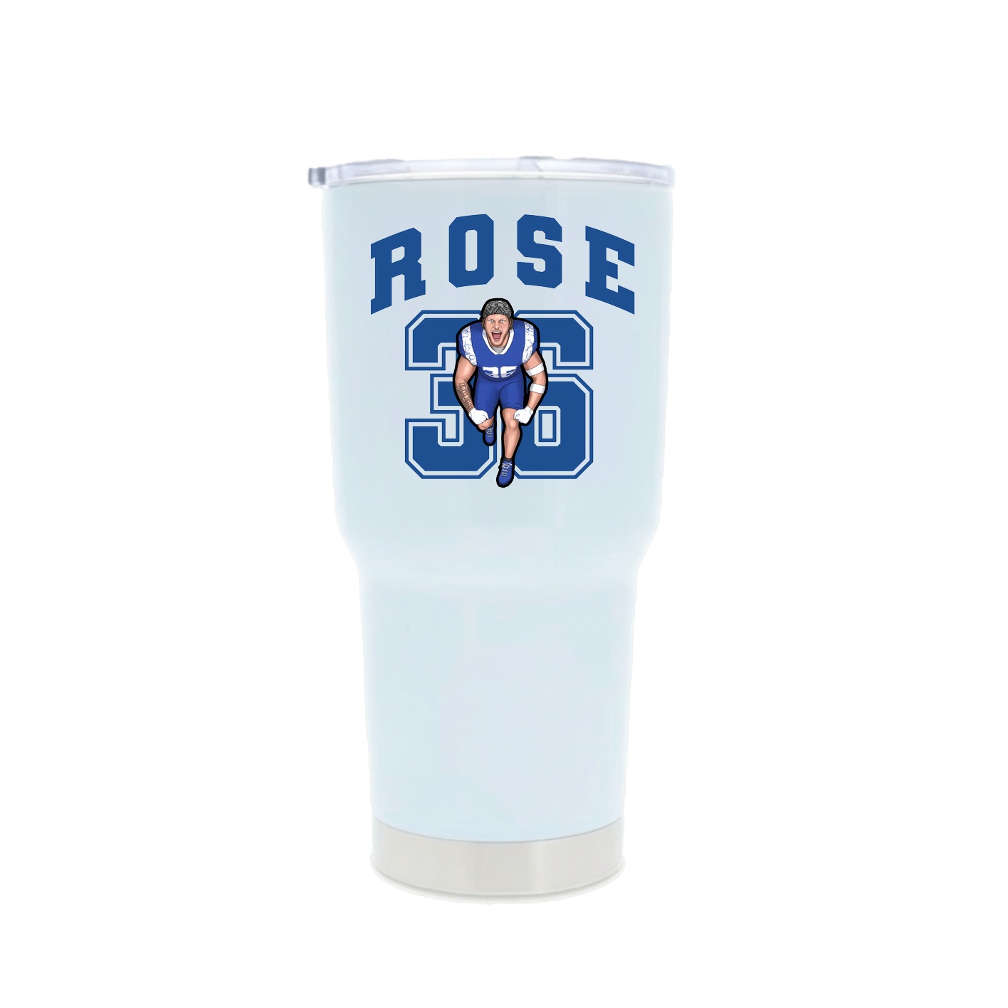 30oz Stainless Steel Tumbler — Number in White