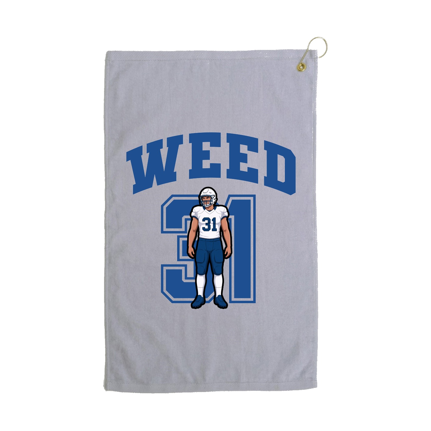 Golf Towel — Number in Grey