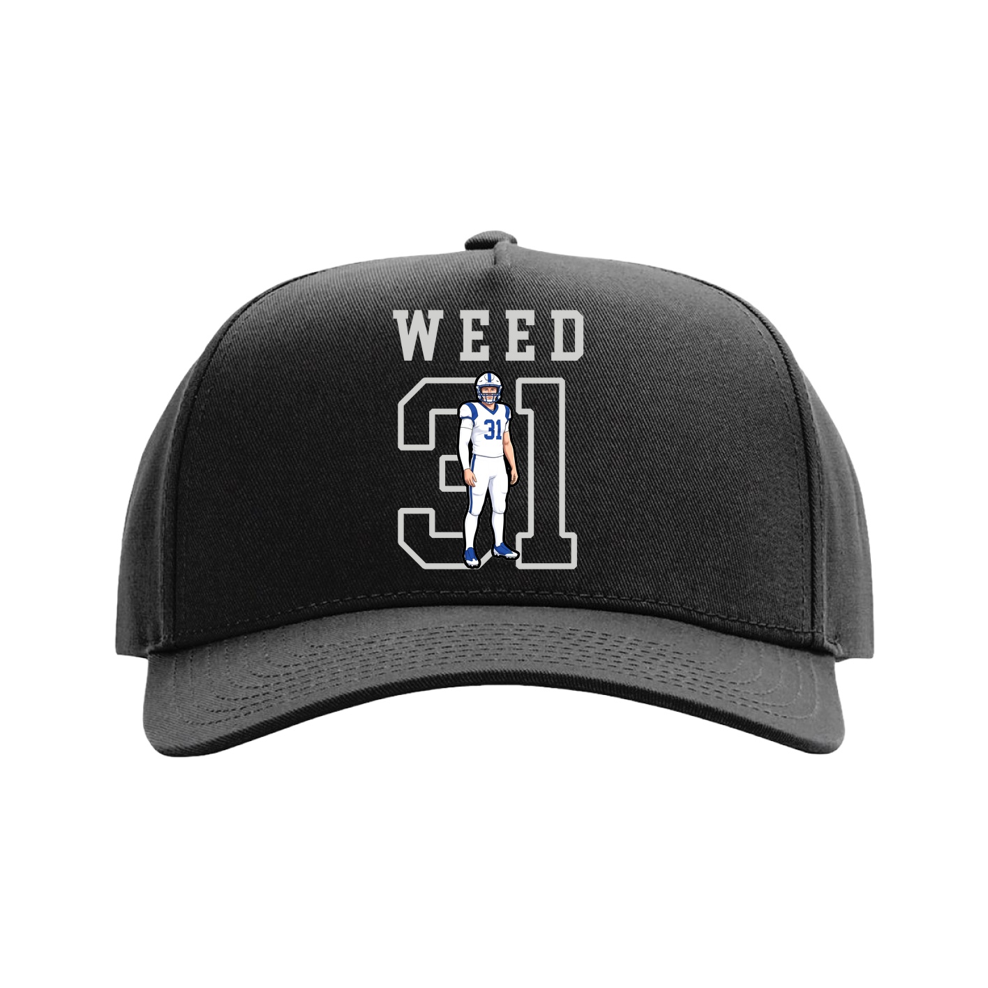 Full Fabric Five-Panel Champ Cap — Shirsey in Black