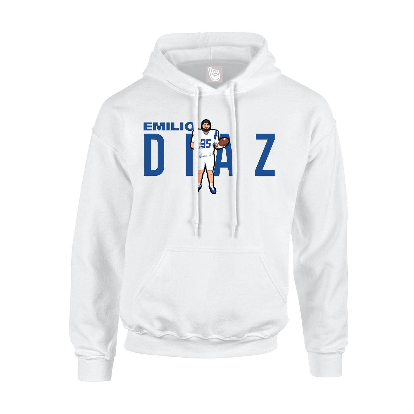 Youth Hoodie — Player Name in White