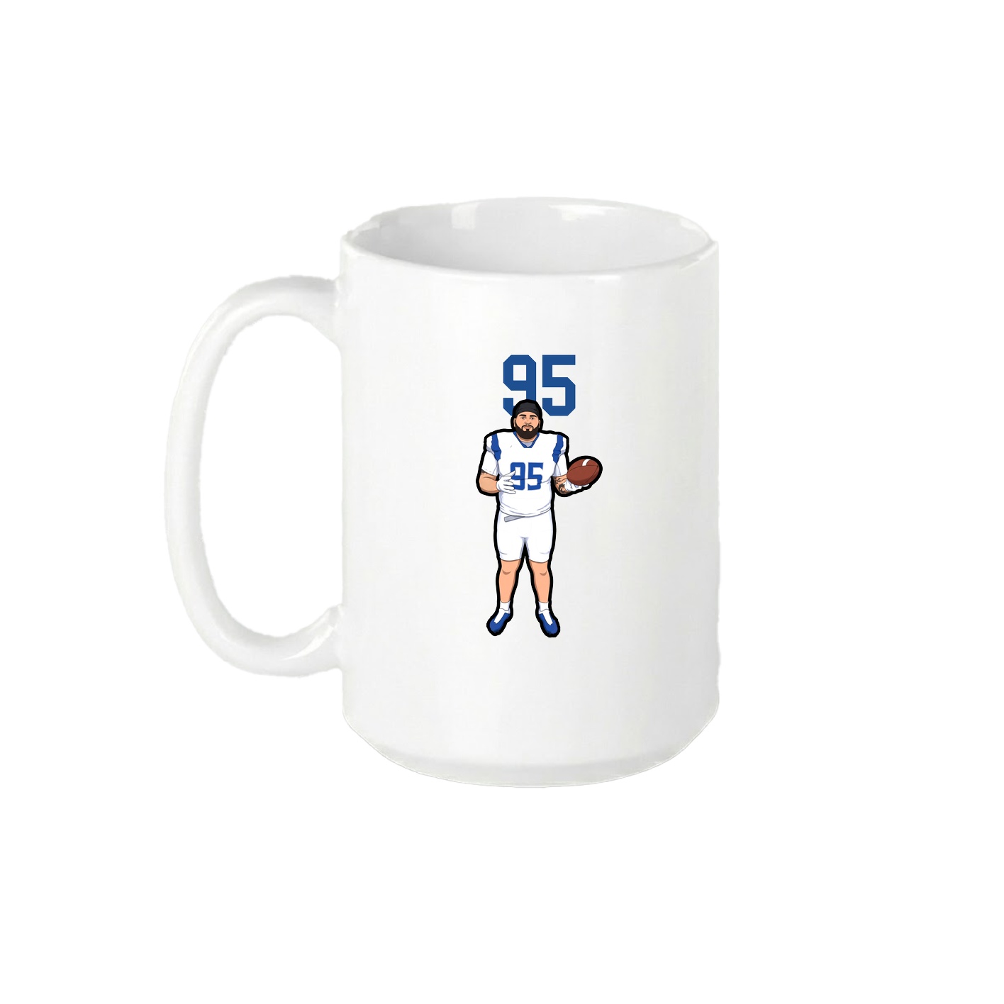 15oz Coffee Mug — Number Top in White