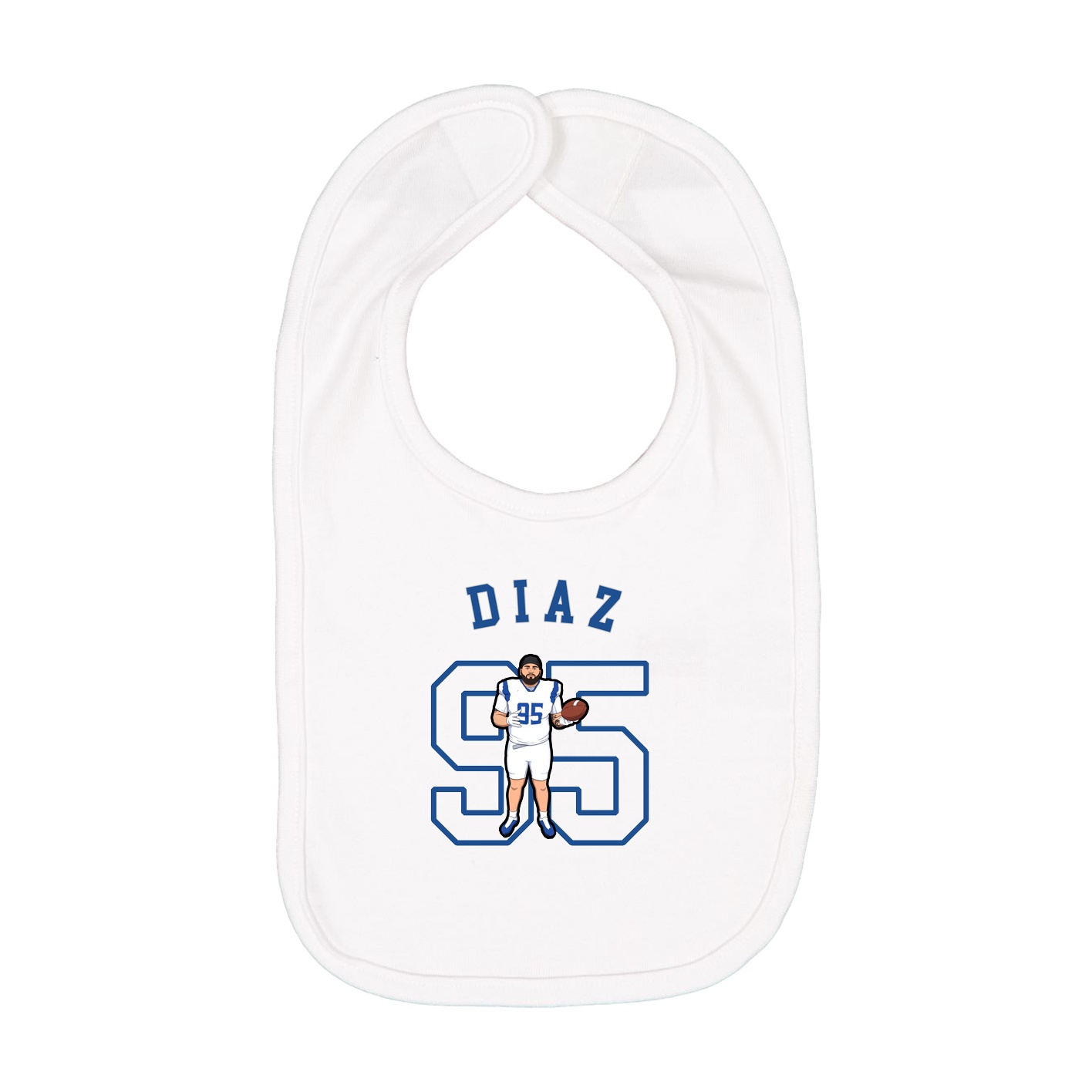 Infant Bib — Shirsey Arch in White