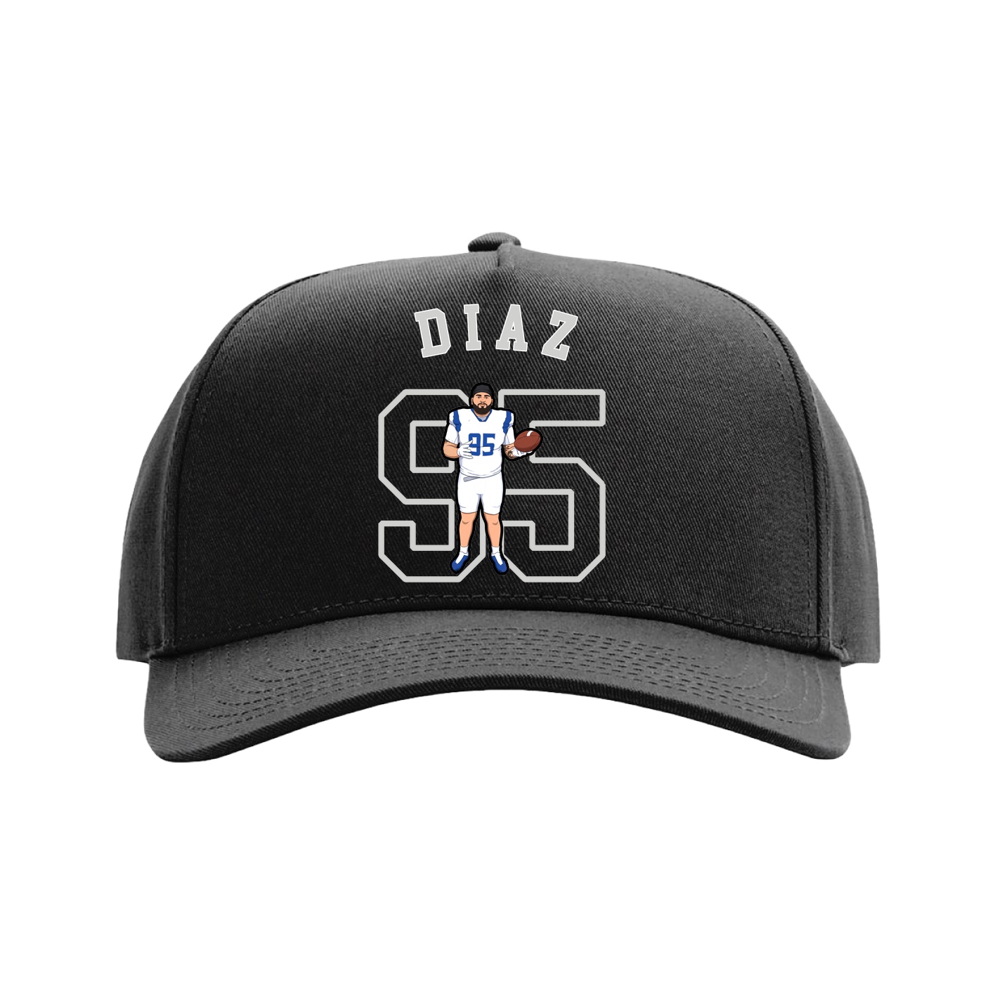 Full Fabric Five-Panel Champ Cap — Shirsey Arch in Black
