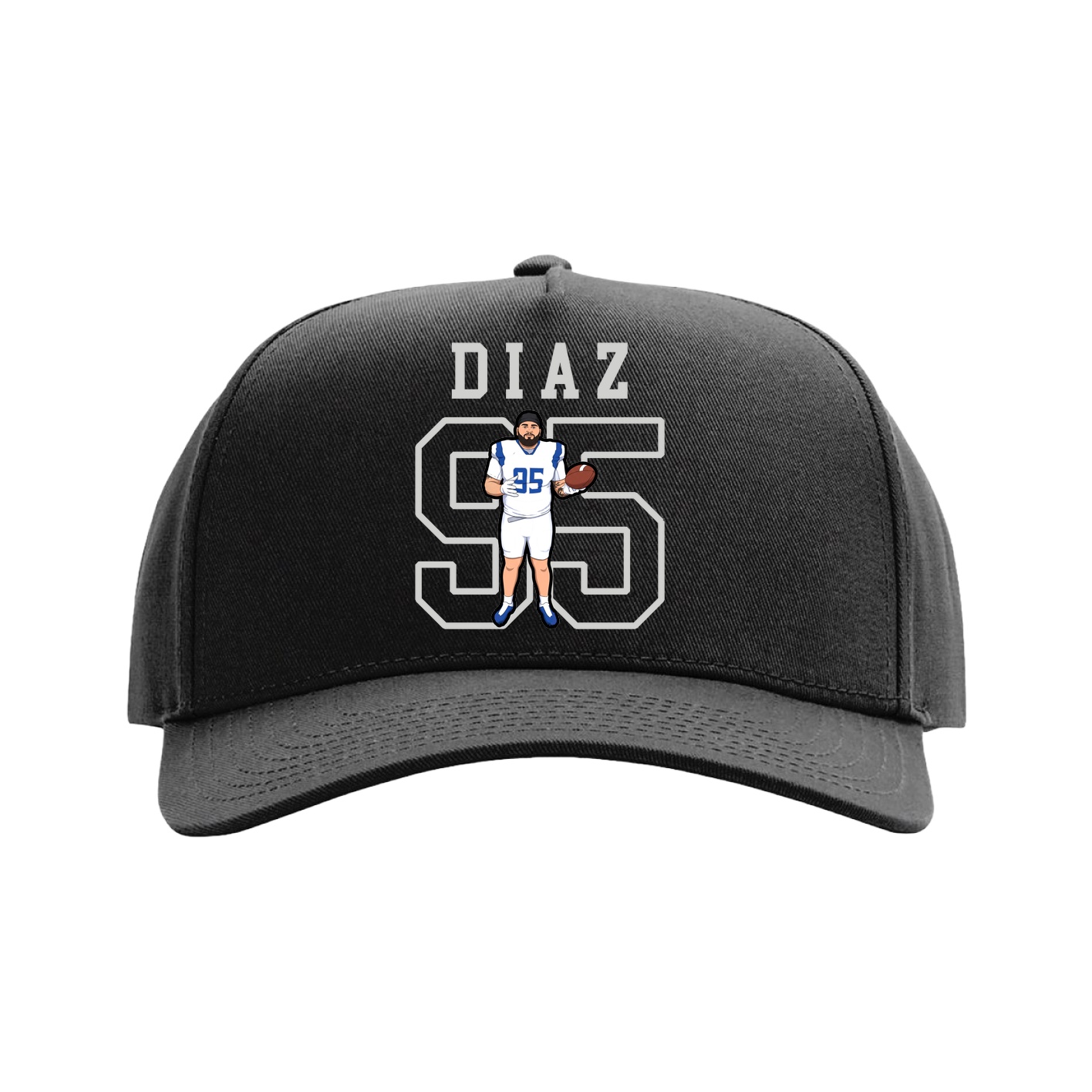 Full Fabric Five-Panel Champ Cap — Shirsey in Black