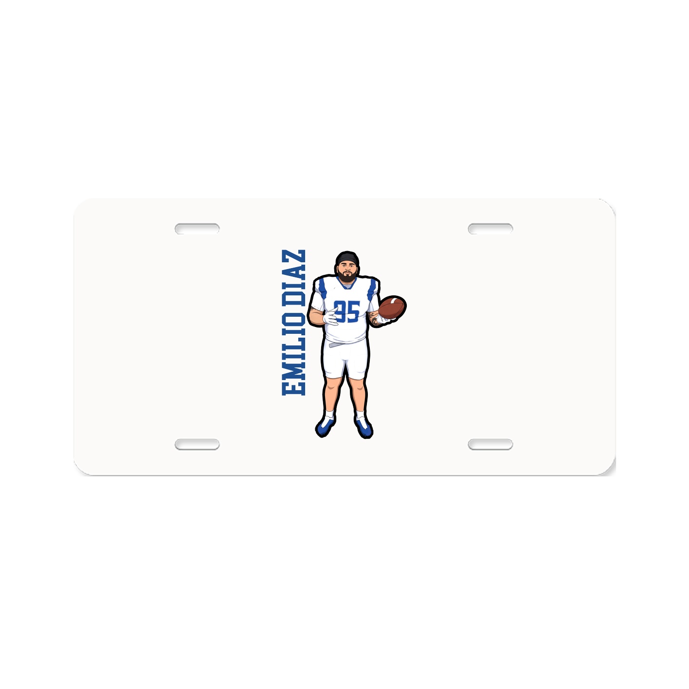License Plate — Name Vertical in Classic