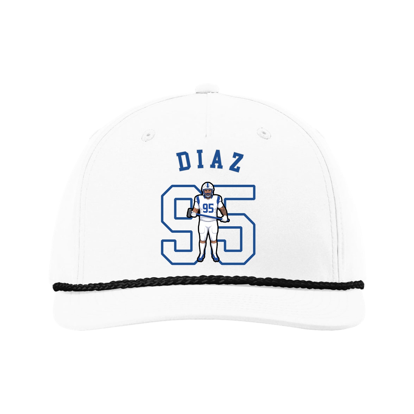 Five-Panel Classic Rope Cap — Shirsey Arch in White