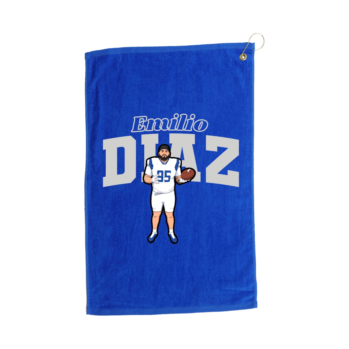 Golf Towel — Name Arch in Royal