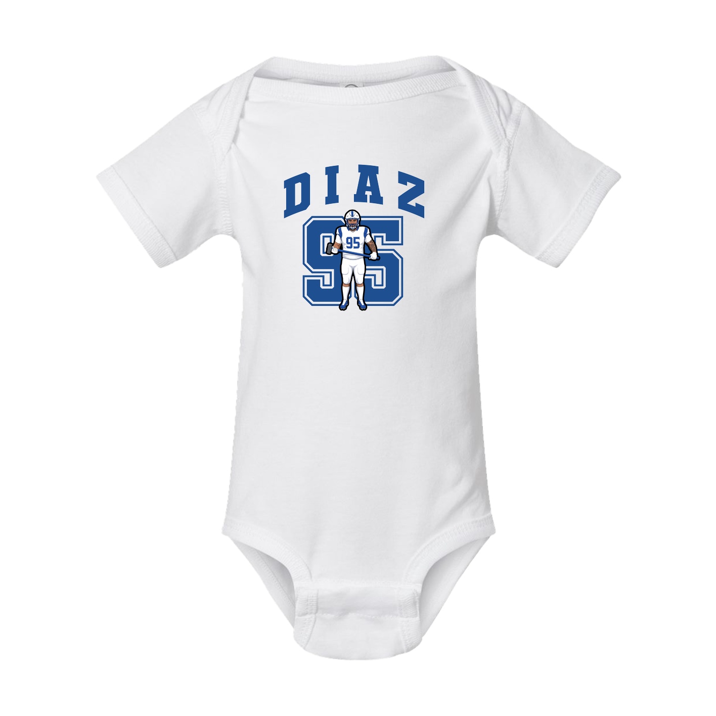 Baby Onesie — Number in White