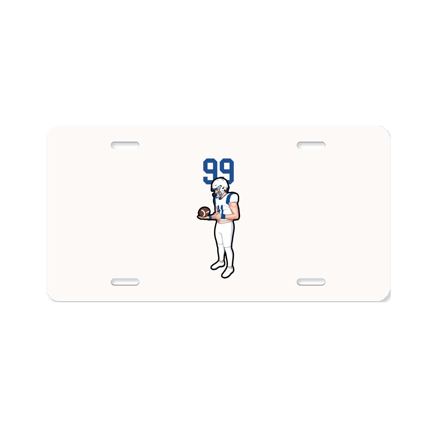 License Plate — Number Top in Classic