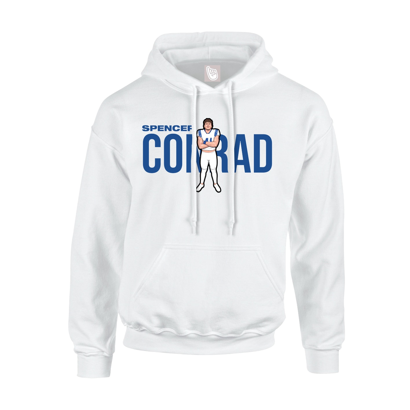 Youth Hoodie — Player Name in White