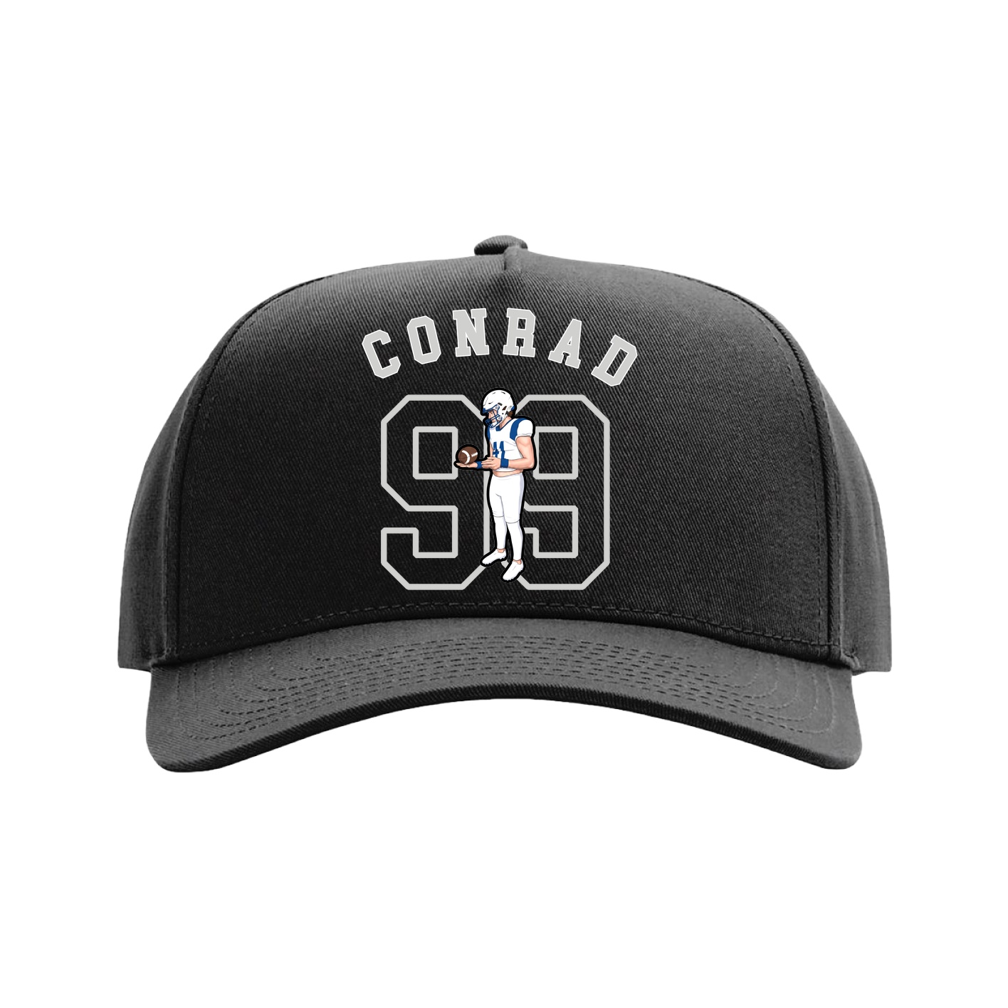 Full Fabric Five-Panel Champ Cap — Shirsey Arch in Black